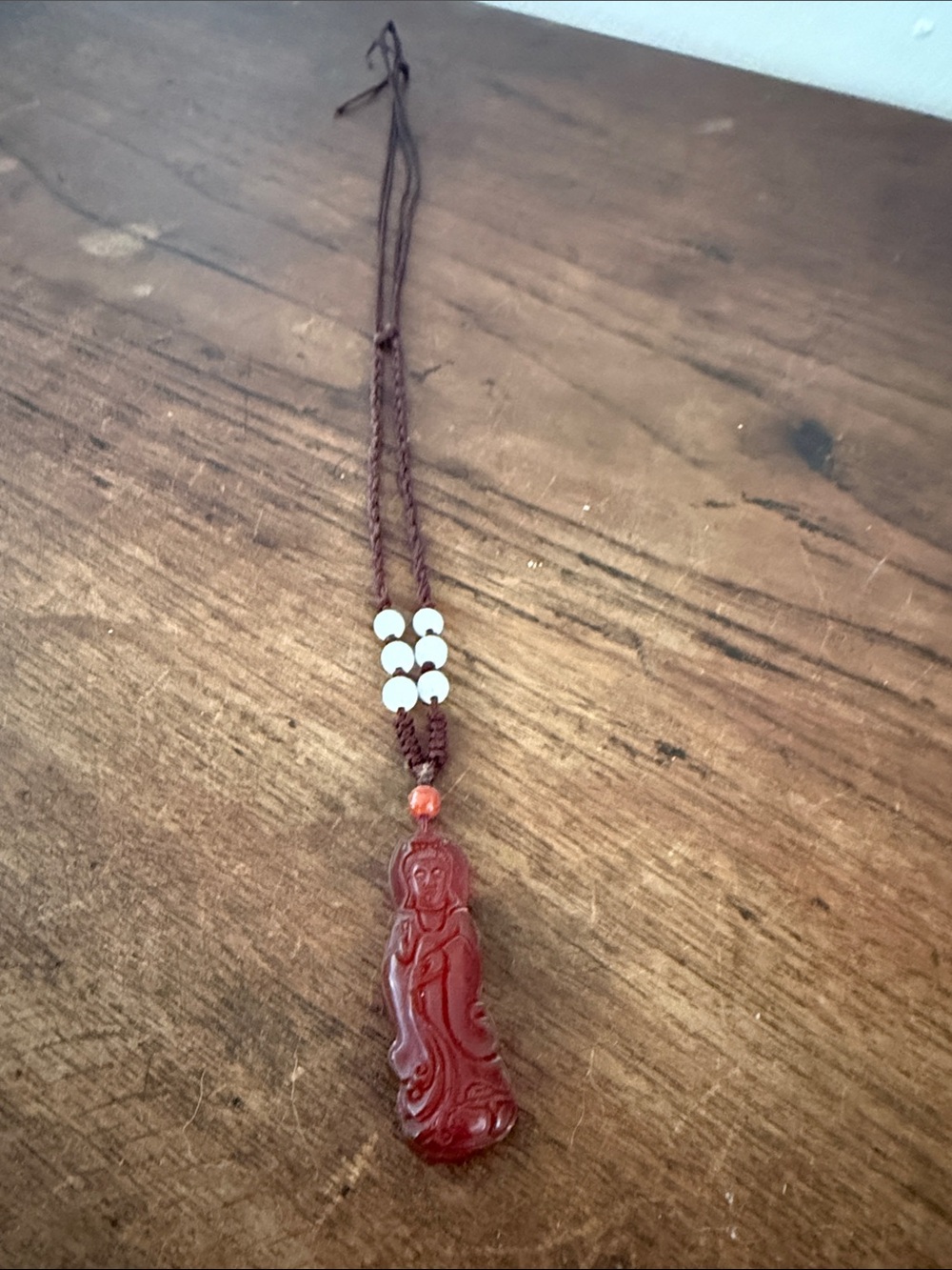 Hand-Carved Red Jade Pendant Necklace - Women Jewelry